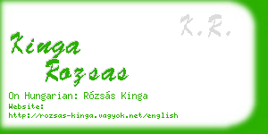 kinga rozsas business card